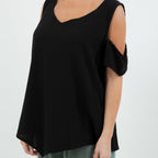 Mylie Cold Shoulder Top 100% Cotton Gauze - Che Cose Belle