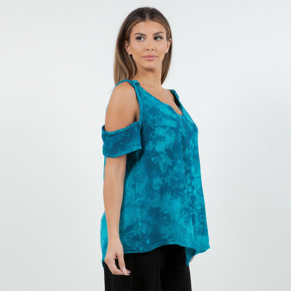 Mylie Cold Shoulder Top 100% Cotton Gauze - Che Cose Belle