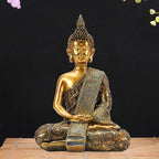 Nacome Meditating Seated Thai Buddha Statue Praying Collectibles Figurines,Zen Garden Buddha Sculpture - Indoor/Outdoor Decor for Home,Porch Yard Art Decoration,polyresin,Gold Buddah,Gift - Che Cose Belle