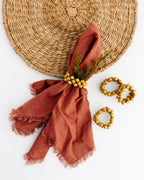 Paper Bead Napkin Ring Set