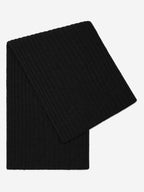Napoli (black) - Italian 100% cashmere ribbed scarf (unisex) - Che Cose Belle
