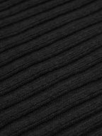 Napoli (black) - Italian 100% cashmere ribbed scarf (unisex) - Che Cose Belle