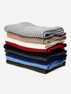 Napoli (dark grey) - Italian 100% cashmere ribbed scarf (unisex) - Che Cose Belle