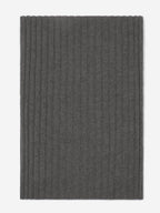 Napoli (dark grey) - Italian 100% cashmere ribbed scarf (unisex) - Che Cose Belle