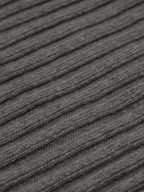 Napoli (dark grey) - Italian 100% cashmere ribbed scarf (unisex) - Che Cose Belle