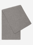 Napoli (light grey) - Italian 100% cashmere ribbed scarf (unisex) - Che Cose Belle