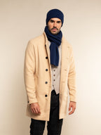 Napoli (navy blue) - Italian 100% cashmere ribbed scarf (unisex) - Che Cose Belle