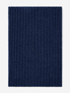 Napoli (navy blue) - Italian 100% cashmere ribbed scarf (unisex) - Che Cose Belle
