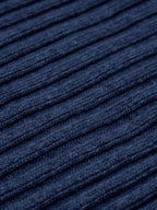 Napoli (navy blue) - Italian 100% cashmere ribbed scarf (unisex) - Che Cose Belle