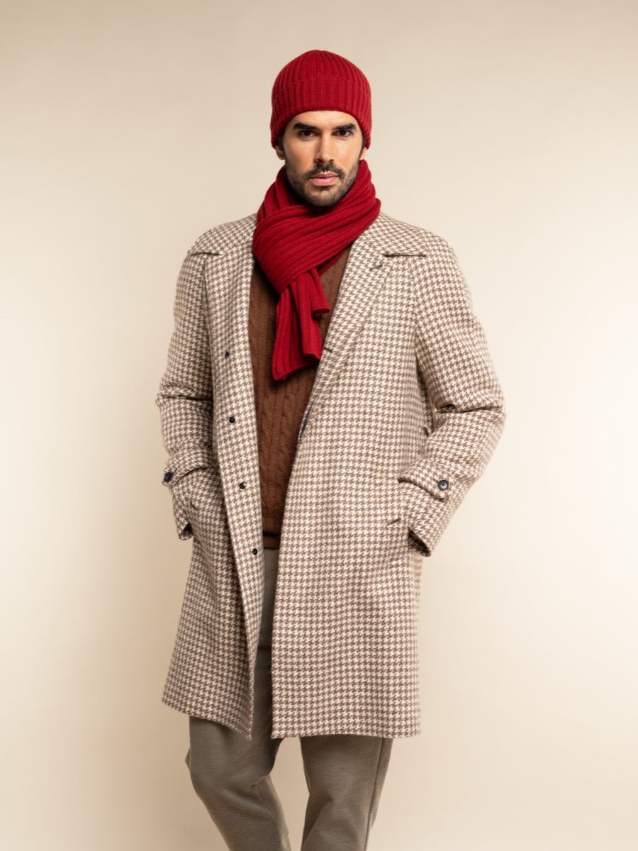 Napoli (red) - Italian 100% cashmere ribbed scarf (unisex) - Che Cose Belle