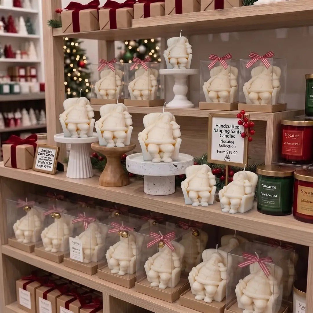 Napping Santa Candle | Soy Wax Candle | Christmas Candle - Che Cose Belle