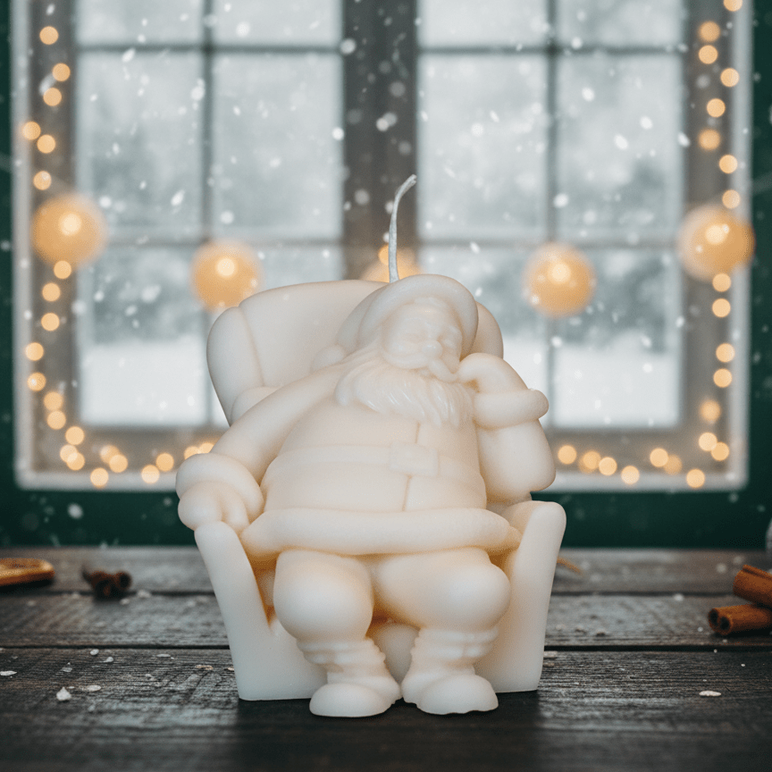 Napping Santa Candle | Soy Wax Candle | Christmas Candle - Che Cose Belle