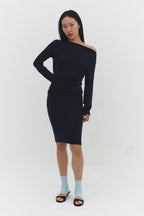 NARAE LONG SLEEVE TOP IN NAVY - Che Cose Belle