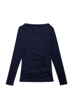 NARAE LONG SLEEVE TOP IN NAVY - Che Cose Belle
