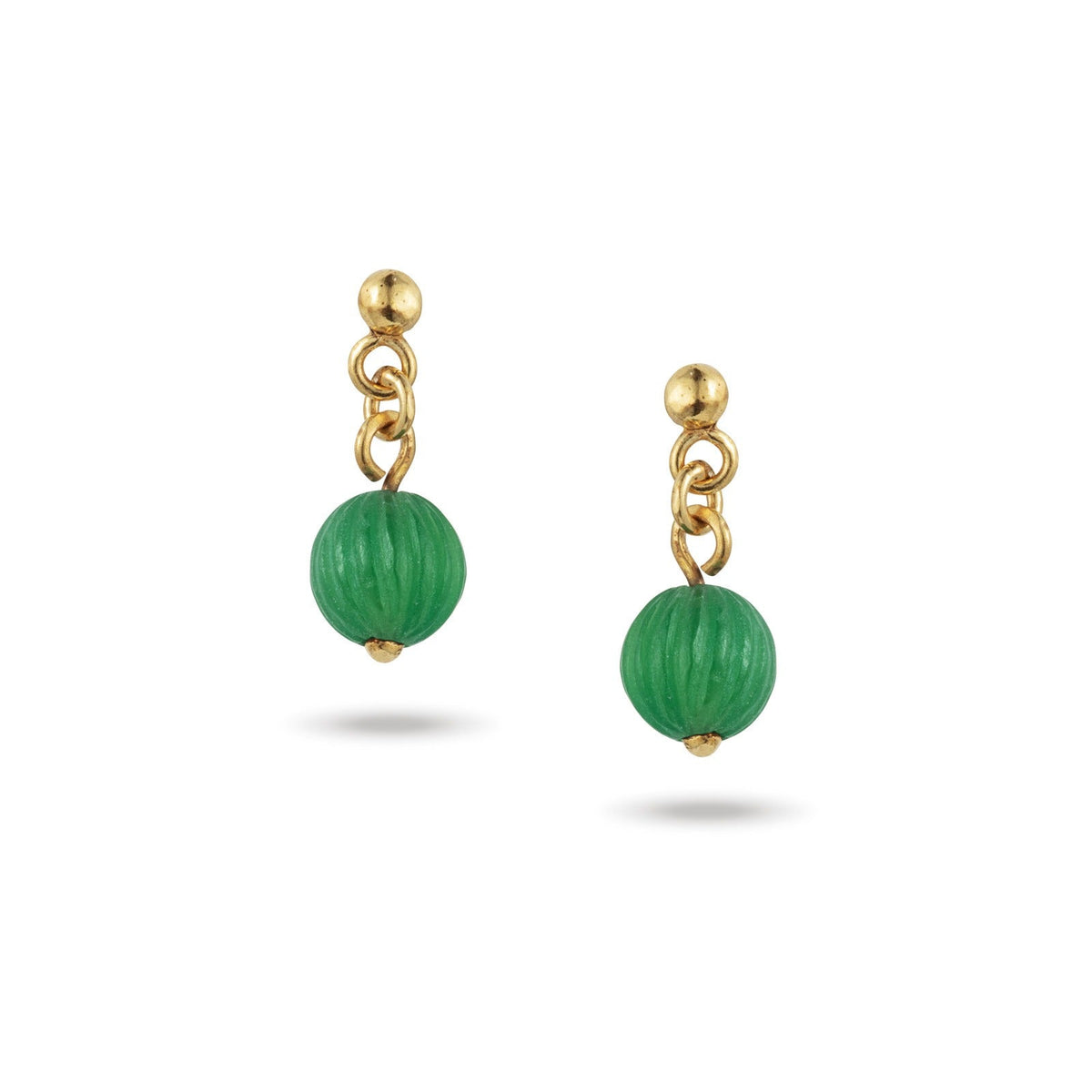 Nariman Drop Earrings - Green Onyx - Che Cose Belle