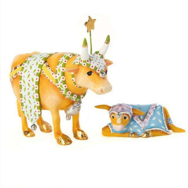 Nativity Cow & Calf Mini Figures by Patience Brewster RETIRED - Che Cose Belle