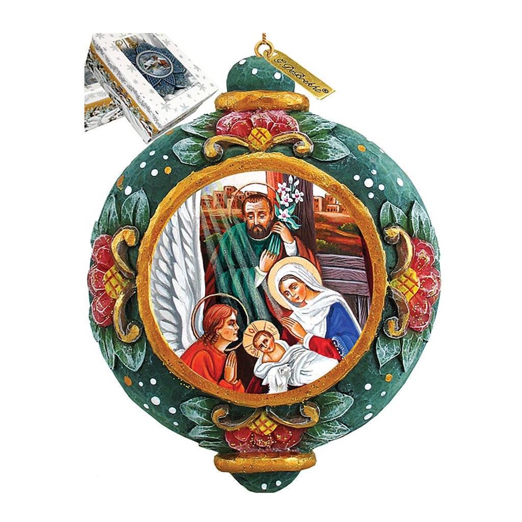 Nativity Sculpted Hand-Painted Christmas Ornament by G. DeBrekht - Nativity Holiday Decor - 6102518 - Che Cose Belle