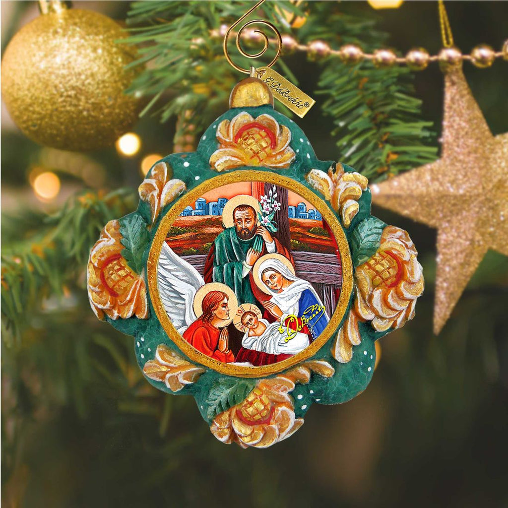 Nativity Sculpted Hand-Painted Christmas Ornament by G. DeBrekht - Nativity Holiday Decor - 6102518 - Che Cose Belle