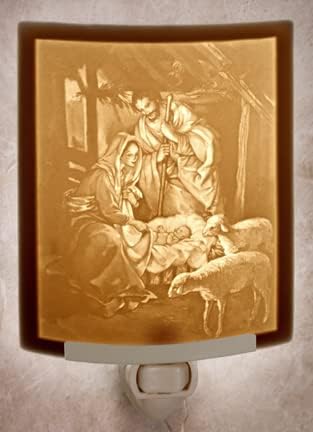 Nativity - Translucent Porcelain Lithophane Christmas Night Light - Che Cose Belle