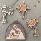 Nativity Wood Magnet Set - Che Cose Belle
