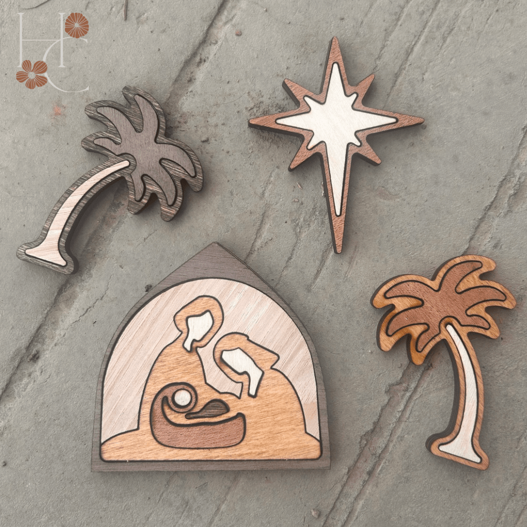 Nativity Wood Magnet Set - Che Cose Belle