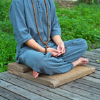 Natural Bamboo Fiber Zafu – Round Meditation Cushion for Zen Practice - Che Cose Belle
