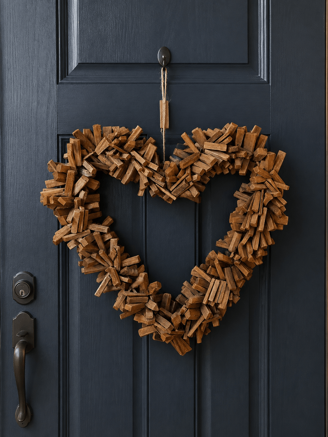Natural Driftwood Heart Wreath – 14" x 16" Coastal Wall Décor - Che Cose Belle