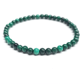 Natural Malachite Round Bead Bracelet - Abundant Love - Che Cose Belle