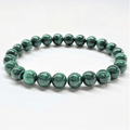 Natural Malachite Round Bead Bracelet - Abundant Love - Che Cose Belle