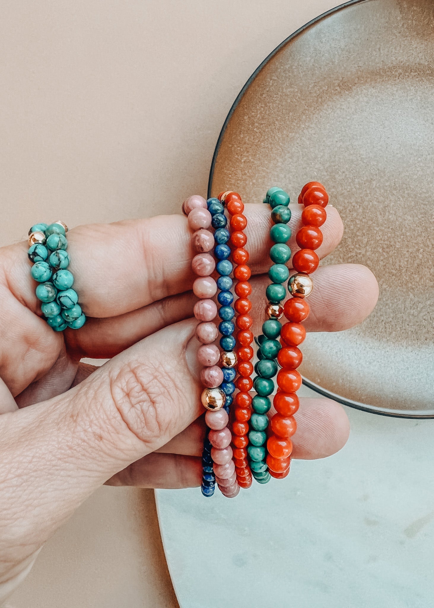 Natural Turquoise + 14k Gold Filled || Adult Ring - Che Cose Belle