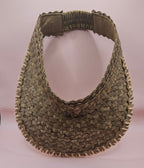 Natural Woven Palm Leaf Visor – Black, Pink, Yellow, or Cream Stitched Trim | Straw Sun Hat - Che Cose Belle