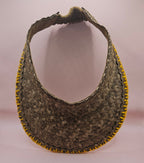 Natural Woven Palm Leaf Visor – Black, Pink, Yellow, or Cream Stitched Trim | Straw Sun Hat - Che Cose Belle