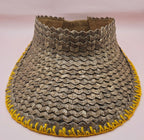 Natural Woven Palm Leaf Visor – Black, Pink, Yellow, or Cream Stitched Trim | Straw Sun Hat - Che Cose Belle