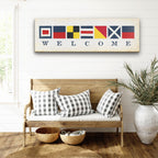 Nautical Welcome Flag Sign - Maritime Signal Flags - Coastal Wall Decor - Che Cose Belle