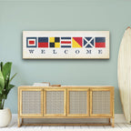 Nautical Welcome Flag Sign - Maritime Signal Flags - Coastal Wall Decor - Che Cose Belle