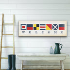 Nautical Welcome Flag Sign - Maritime Signal Flags - Coastal Wall Decor - Che Cose Belle