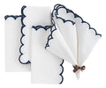 Navy and White Cloth Napkins - Che Cose Belle