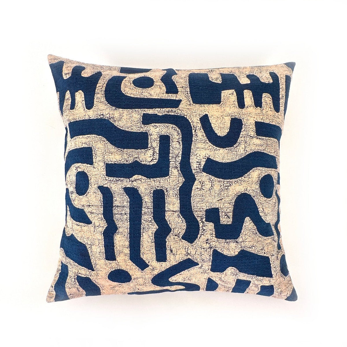 Navy Blue + Rosy Beige Bogo Marks Pillow Cover - Che Cose Belle