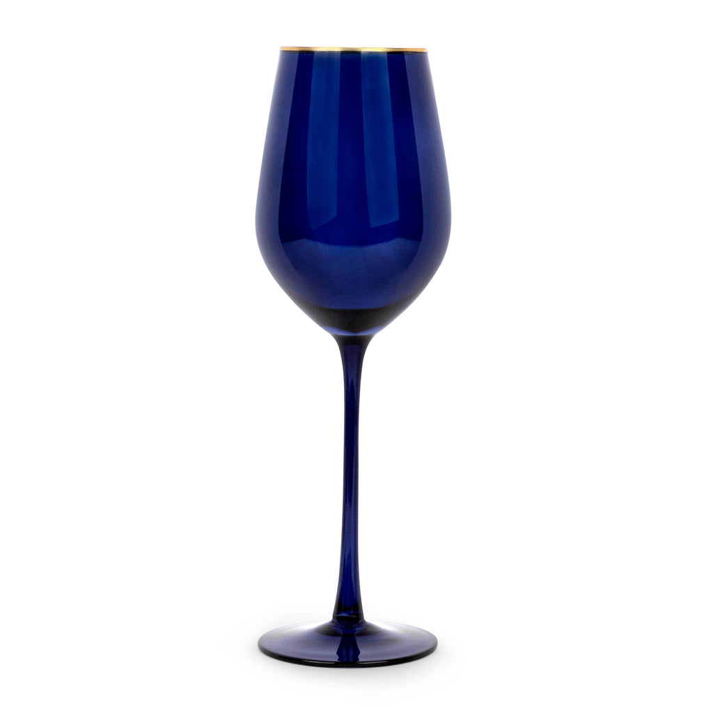Navy Gloss Wine Glasses - Set of 4 - Che Cose Belle