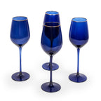 Navy Gloss Wine Glasses - Set of 4 - Che Cose Belle