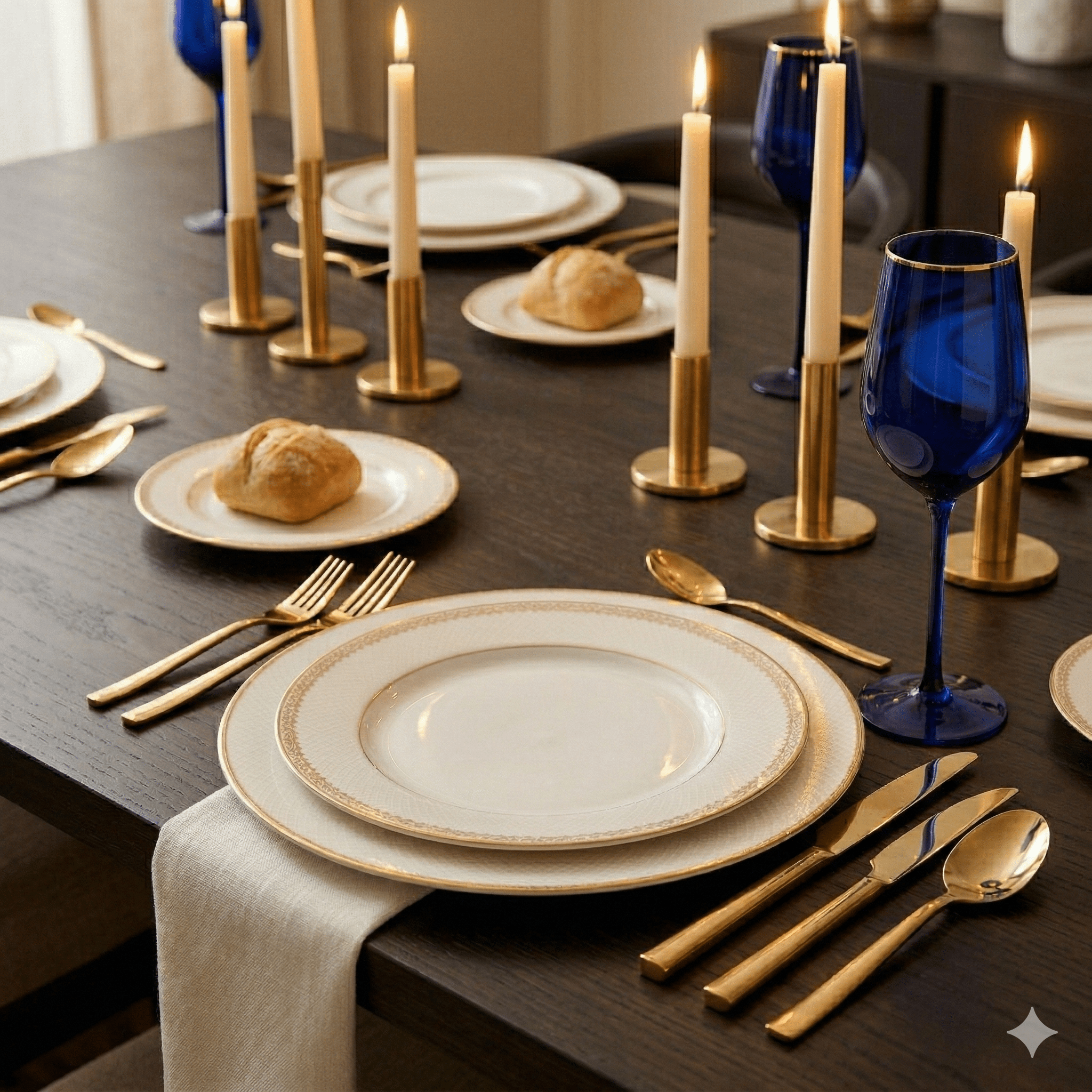 Navy Gloss Wine Glasses - Set of 4 - Che Cose Belle