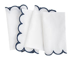 Navy Scalloped Edge Napkins - LongWave - Che Cose Belle