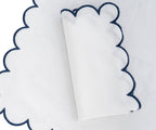 Navy Scalloped Edge Napkins - LongWave - Che Cose Belle