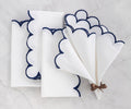 Navy Scalloped Edge Napkins - LongWave - Che Cose Belle
