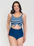 Navy Stripe Knotted One-Piece - Che Cose Belle