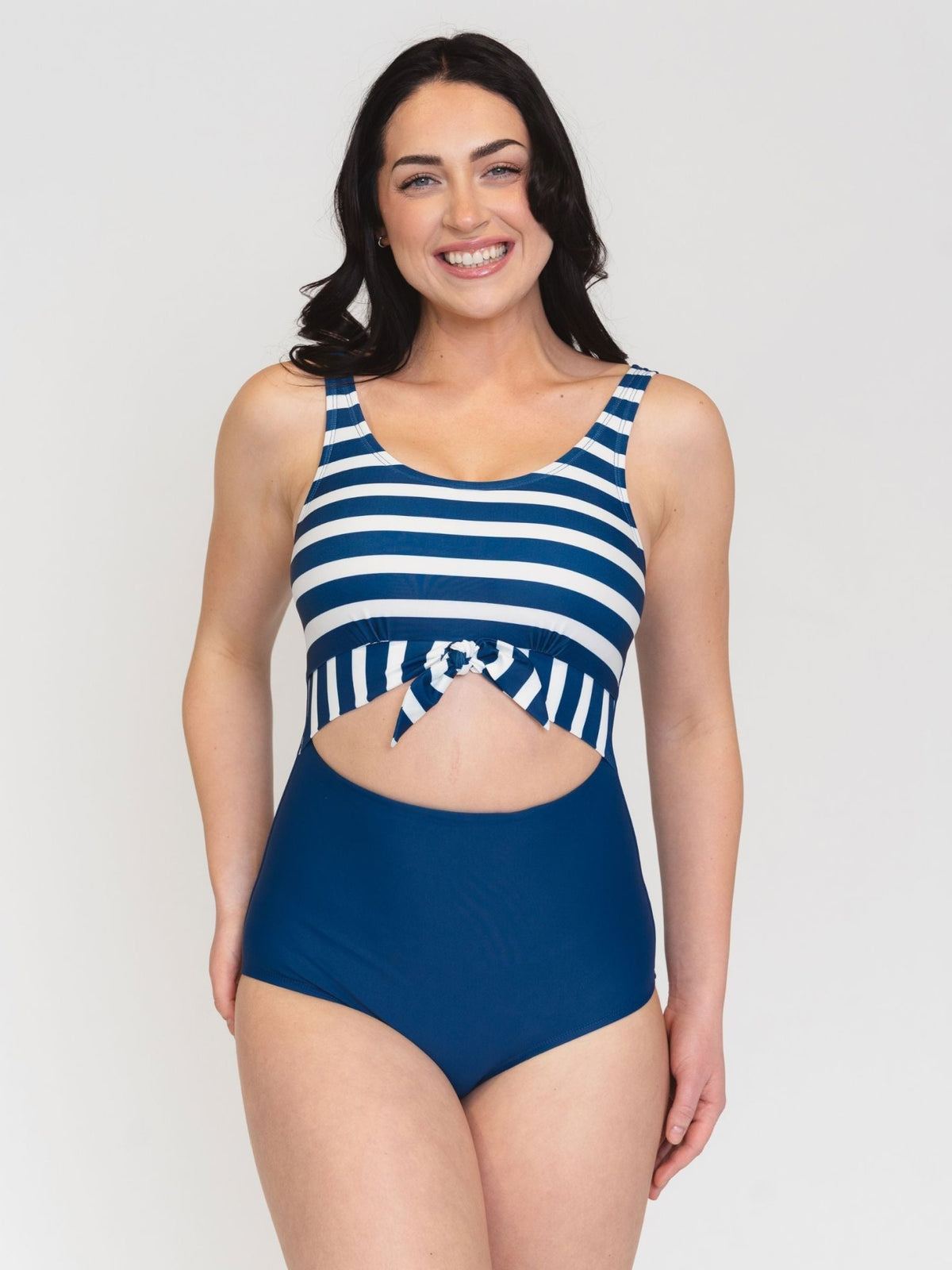 Navy Stripe Knotted One-Piece - Che Cose Belle