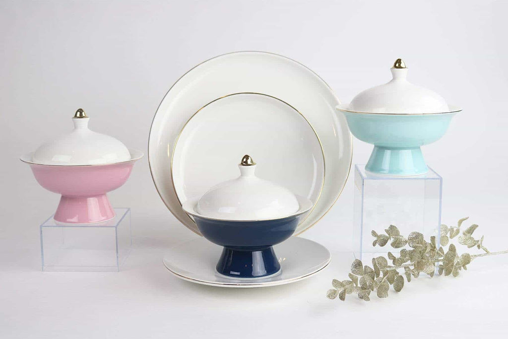 Navy Versaille Soup Bowl - Set of 4 - Che Cose Belle