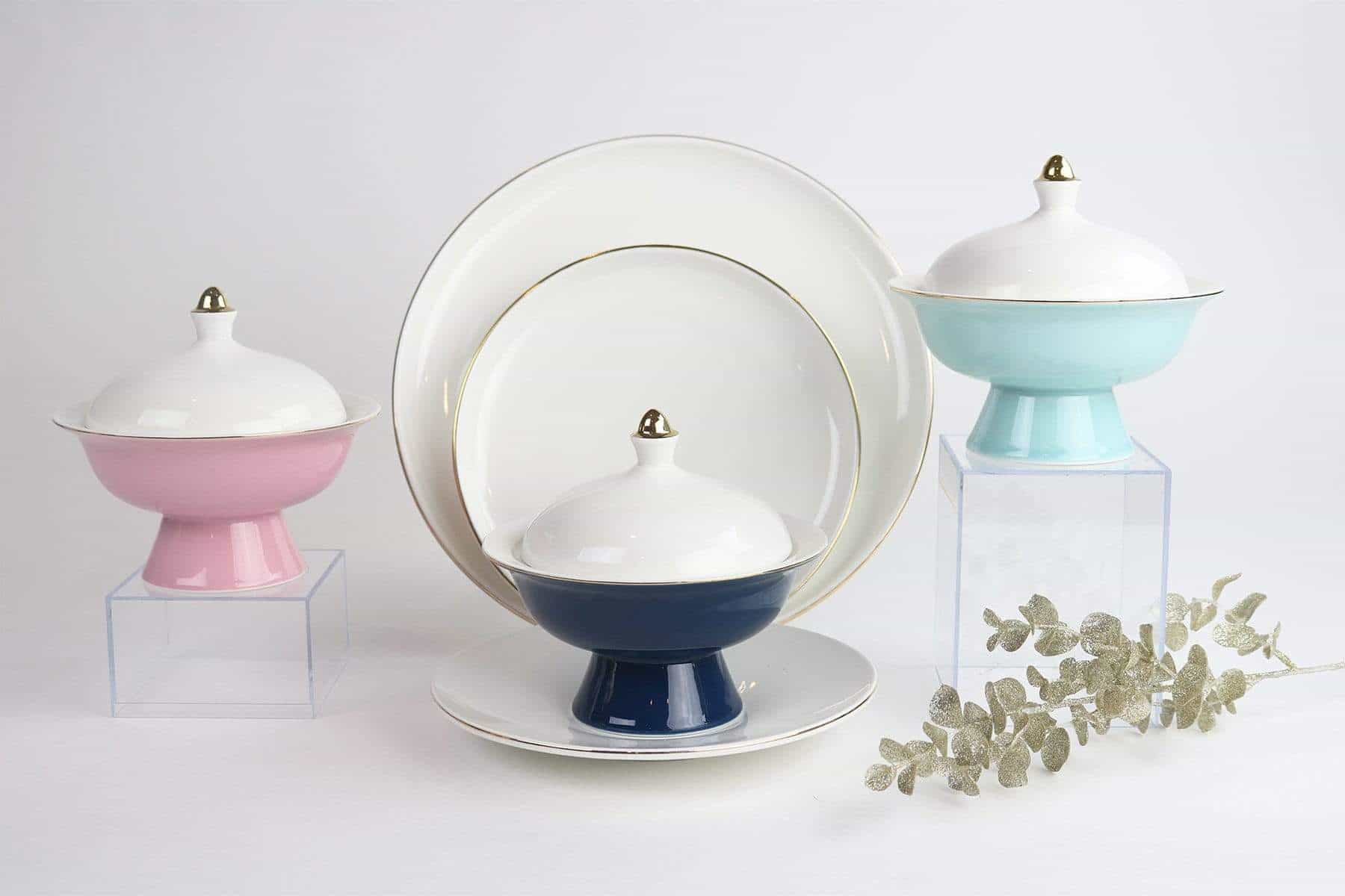 Navy Versaille Soup Bowl - Set of 4 - Che Cose Belle
