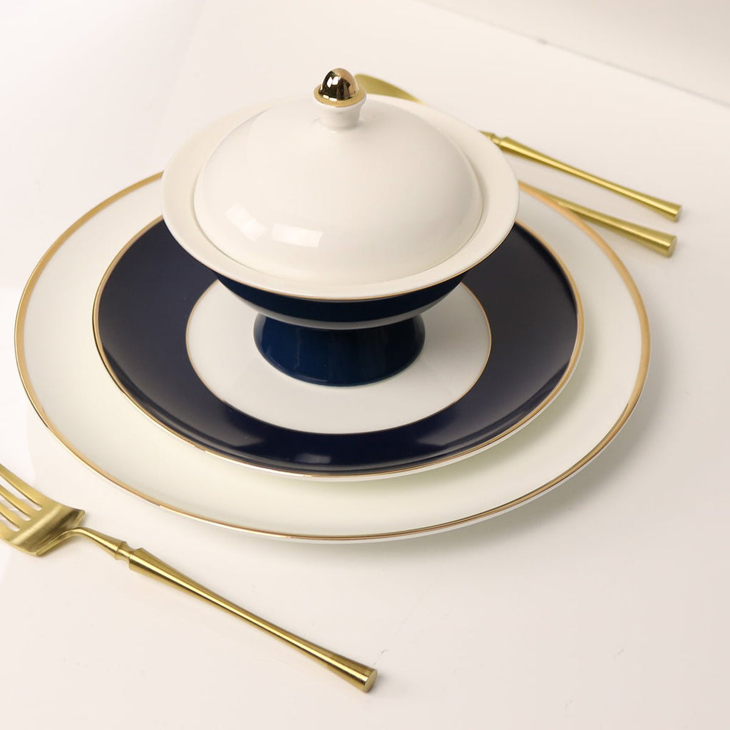 Navy Versaille Soup Bowl - Set of 4 - Che Cose Belle
