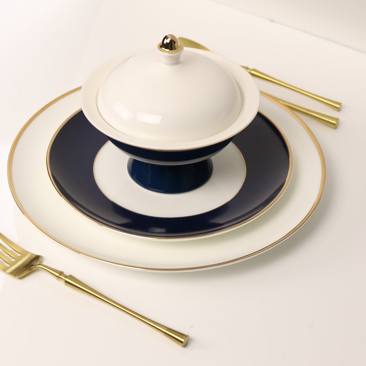 Navy Versaille Soup Bowl - Set of 4 - Che Cose Belle